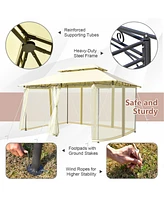 Slickblue 10 Feet x 13 Tent Canopy Shelter with Removable Netting Sidewall