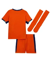 Nike Preschool Orange Netherlands National Team 2024 Home Replica Stadium Kit Set