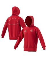 Adidas Men's Red Manchester United 2024/25 Anthem Full-Zip Hoodie