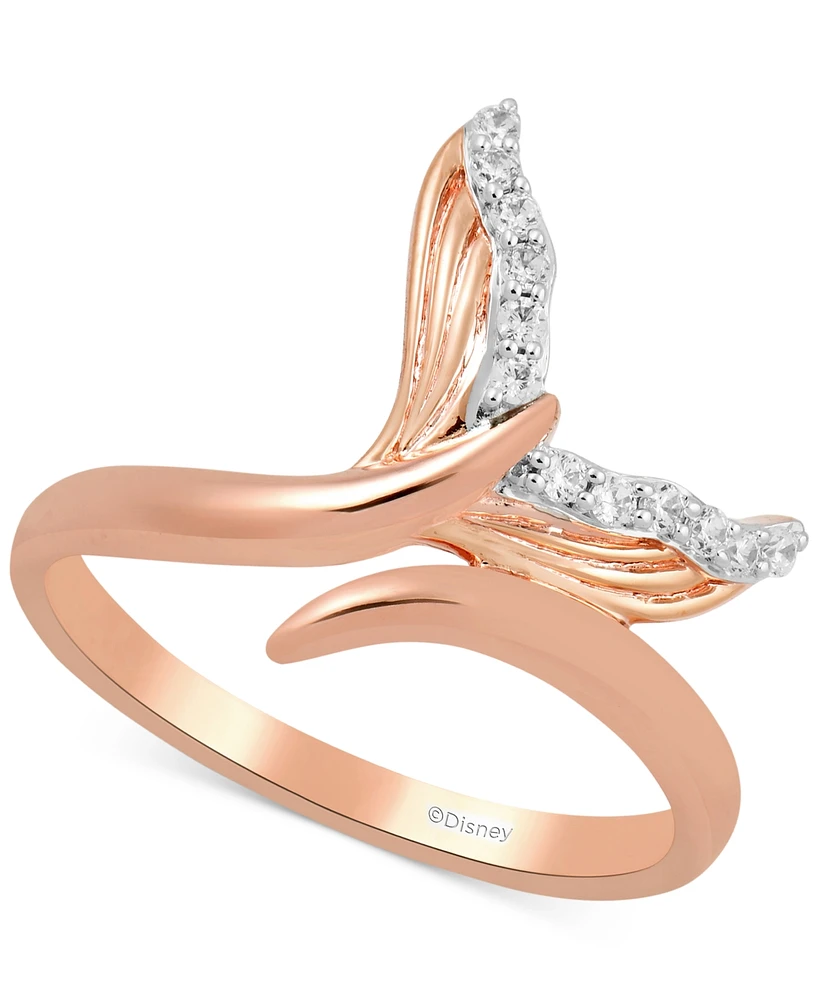 Diamond Ariel Mermaid Tail Ring (1/10 ct. t.w.) in 10k Rose Gold