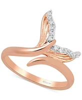 Diamond Ariel Mermaid Tail Ring (1/10 ct. t.w.) in 10k Rose Gold