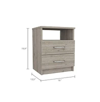 Fm Furniture Oklahoma Nightstand,Two Drawers