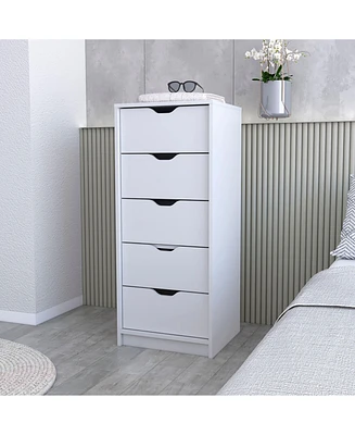 Fm Furniture Dillon 5 Narrow Drawer Dresser