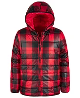 Epic Threads Little & Big Boys Buffalo Plaid Reversible Hooded Puffer Jacket, Created for Macy's