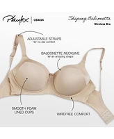 Playtex Women's Secrets Shapes & Supports Balconette Full Figure Wirefree Bra US4824