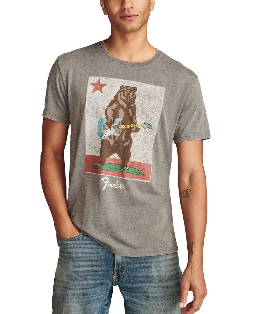 Lucky Brand Men's Fender Bear Graphic T-Shirt