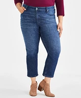 Style & Co Plus Size Mid-Rise Girlfriend Jeans, Created for Macy's