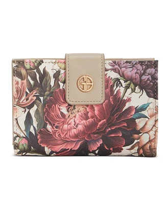 Giani Bernini Floral Saffiano Framed Indexer Wallet, Created for Macy's