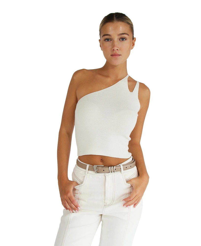 Belle & Bloom Women's Symphony Double Strap Knit Crop