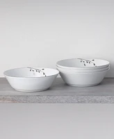 Noritake Birchwood Set of 4 Soup Bowls, Service For 4