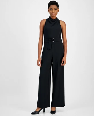 Anne Klein Women's Cowlneck Wide-Leg Jumpsuit