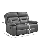 Homelegance White Label Corvallis 63" Double Reclining Love Seat