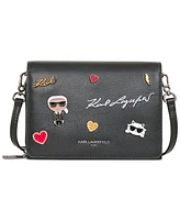 Karl Lagerfeld Paris Lourdes Mini Leather K-Pins Crossbody