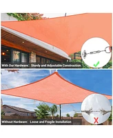 Yescom Rectangle Sun Shade Sail Hardware Kit 304 Anti-Rust Stainless Steel Patio 2 Pack