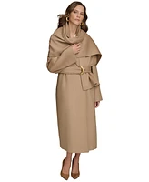 Donna Karan New York Women's Belted Scarf-Wrap Coat