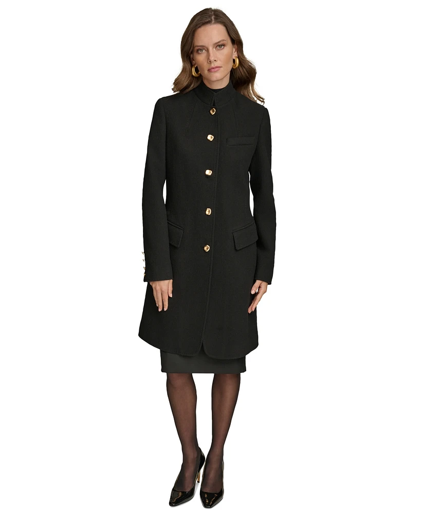 Donna Karan New York Women's Stand-Collar Longline Coat