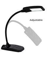 Ricky Modern Minimalist Desk Table Lamp with Usb Charging Port Led Gooseneck Adjustable Height 13.75" High Black Touch On Off Dimmer for Bedroom House