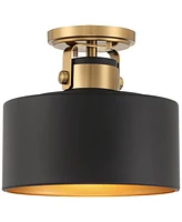 Possini Euro Design Courtney Modern Industrial Ceiling Light Semi Flush