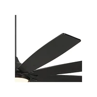 72" Tahoe Breeze Industrial Indoor Outdoor Ceiling Fan with Led Light Remote Control Matte Black Dark Walnut Wood Damp Rated for Patio Exterior House