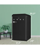 Commercial Cool 4.0 Cu. Ft. Retro Refrigerator,Black