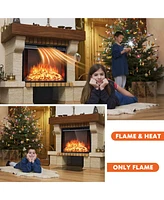 Costway 26 Inch Recessed Electric Fireplace heater W/ Remote Control