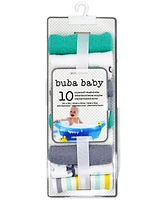 Buba Baby Boys and Girls 2 Pack Embroidered Hooded Bath Towel Wash Cloth Set