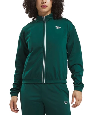 Reebok Women's Identity Back Vector Tricot Track Jacket