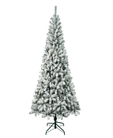 National Tree Company First Traditions Acacia Flocked Tree 7.5 ft