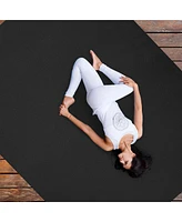 Slickblue Large Yoga Mat 6x4x8 Thick Workout Mats-Black