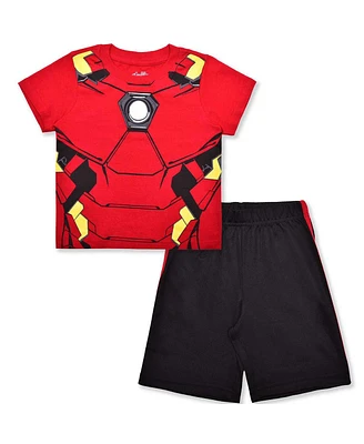 Children's Apparel Network Toddler Red Iron Man T-Shirt and Shorts Set