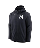 Nike Men's Navy New York Yankees Authentic Collection Player Performance Hoodie Full-Zip Jacket