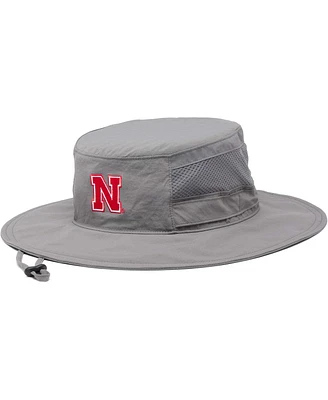 Columbia Men's and Women's Gray Nebraska Huskers Bora Bora Booney Ii Omni-Shade Hat