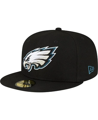 New Era Men's Black Philadelphia Eagles Team Basic 59FIFTY Fitted Hat