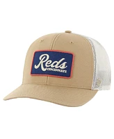 '47 Brand Men's Khaki Cincinnati Reds Glory Daze Trucker Adjustable Hat