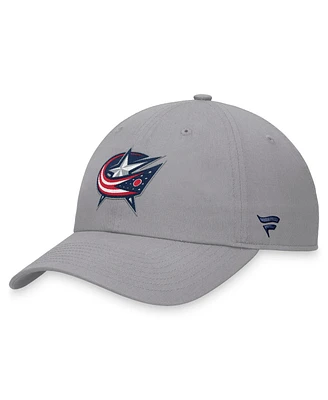 Fanatics Men's Gray Columbus Blue Jackets Extra Time Adjustable Hat