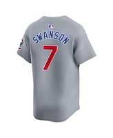 Nike Men's Dansby Swanson Gray Chicago Cubs Road Limited Player Jersey