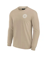 Fanatics Signature Men's and Women's Khaki La Clippers Elements Super Soft Long Sleeve T-Shirt