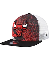 New Era Big Boys and Girls Black Chicago Bulls Court Sport 9FIFTY Snapback Hat