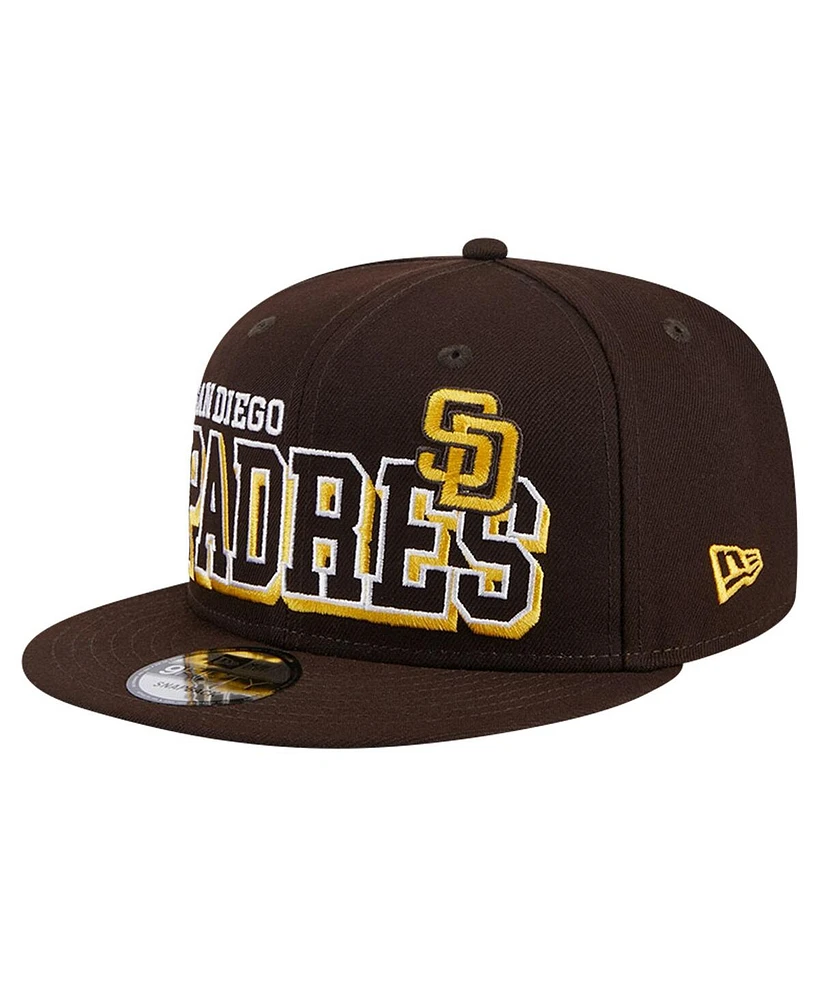 New Era Men's Brown San Diego Padres Game Day Bold 9FIFTY Snapback Hat