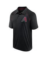 Fanatics Men's Black Arizona Diamondbacks Strong Alone Raglan Polo