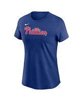 Nike Women's Royal Philadelphia Phillies Wordmark T-Shirt