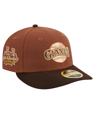 New Era Men's Brown San Francisco Giants Velvet Logo Fill Low Profile 59FIFTY Fitted Hat