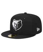 New Era Men's Black Memphis Grizzlies Active Satin Visor 59FIFTY Fitted Hat