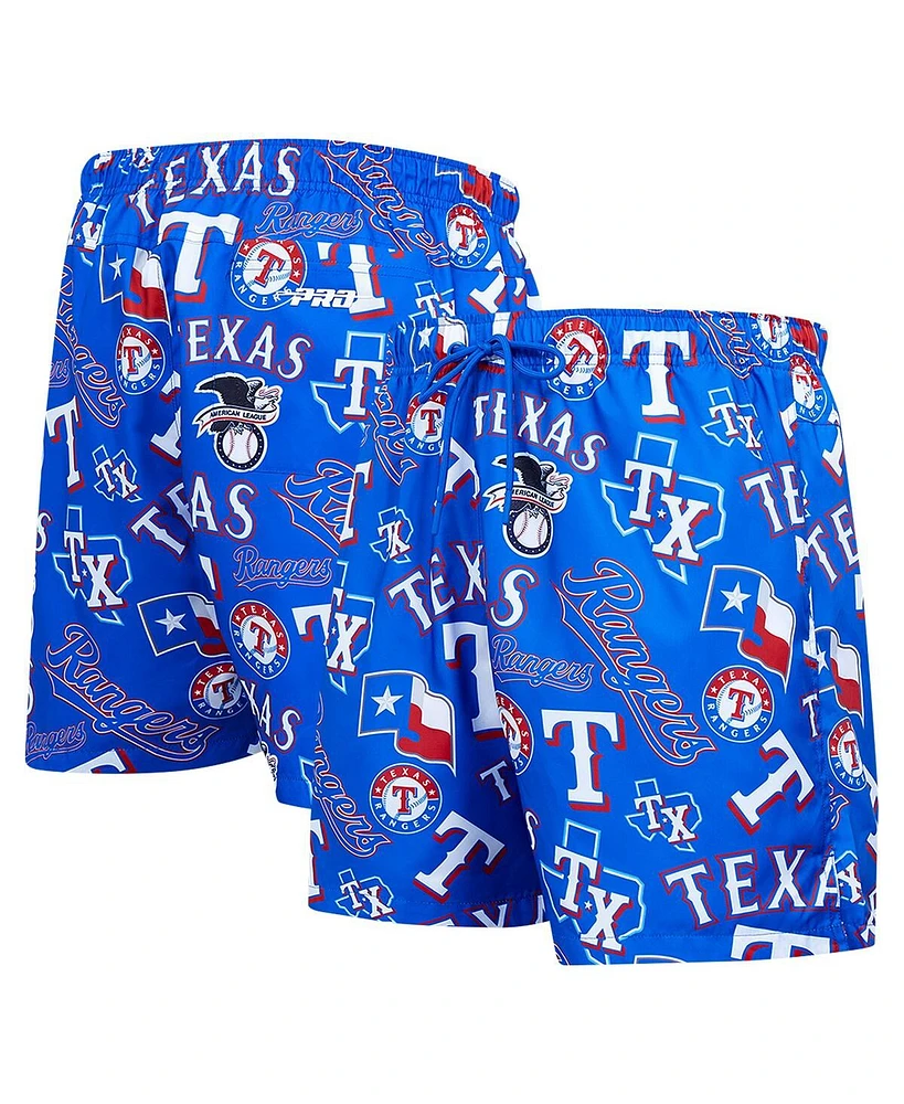 Pro Standard Men's Royal Texas Rangers Toss Logo Woven Shorts
