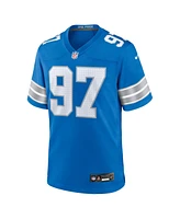 Nike Men's Aidan Hutchinson Blue Detroit Lions Game Jersey