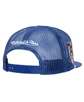 Mitchell & Ness Men's Blue New York Rangers Roper Trucker Snapback Hat