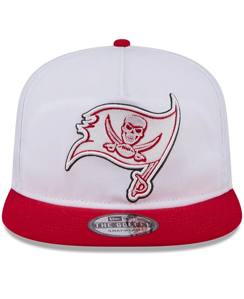 New Era Men's White/Red Tampa Bay Buccaneers 2024 Nfl Training Camp Golfer Snapback Hat