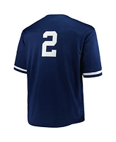 Mitchell & Ness Men's Derek Jeter Navy New York Yankees Big Tall Cooperstown Collection Mesh Batting Practice Jersey