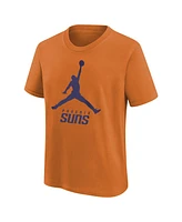 Jordan Big Boys and Girls Orange Phoenix Suns Essential Jump man Logo T-Shirt