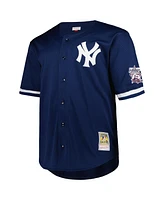 Mitchell & Ness Men's Derek Jeter Navy New York Yankees Big Tall Cooperstown Collection Mesh Batting Practice Jersey